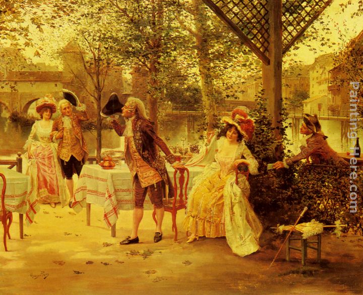 A Cafe By The River painting - Alonso Perez A Cafe By The River art painting